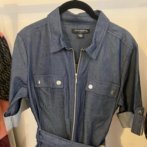 Zipper Front Denim Dress - Picture 5 of 5